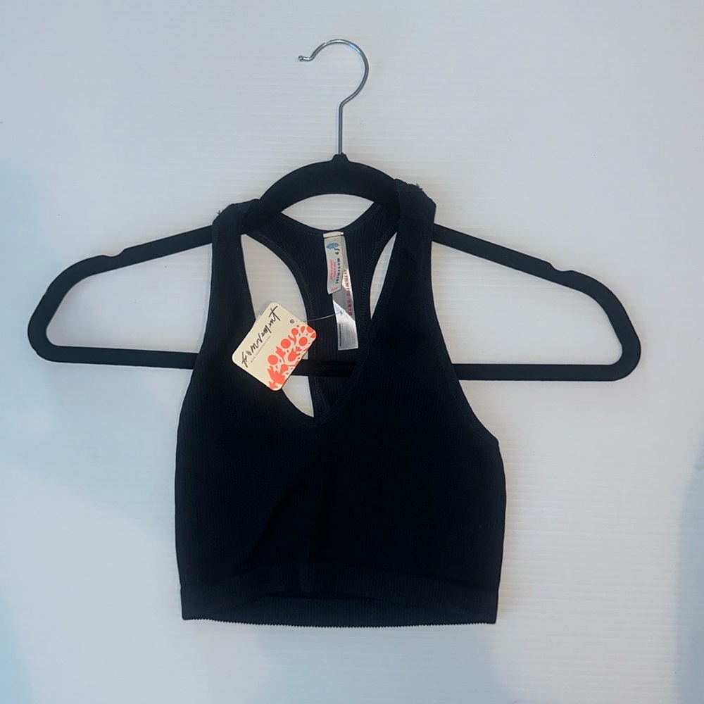 Free People Movement Black Size XS sports bra (no padding)/cropped workout tank.